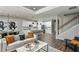 Open-concept living space with modern kitchen, dining area, and comfortable seating at 3406 Haven Side Rd, Davenport, FL 33837