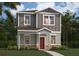 Charming two-story home featuring stone accents, neutral siding and inviting front porch at 502 Belmond Dr, Debary, FL 32713