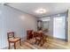 Cozy dining area featuring wood-look floors and a neutral color palette at 508 W Plantation Blvd, Lake Mary, FL 32746