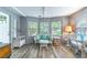 Bright sunroom featuring a seating area with ample natural light, ideal for relaxation or entertaining at 508 W Plantation Blvd, Lake Mary, FL 32746