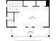 Second-story floor plan featuring a large room, bathroom, and balcony, with detailed measurements at 7065 Branch Court, St Cloud, FL 34771
