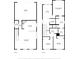 Detailed floor plan showcasing the layout of both floors of the home at 9389 Meadow Hunt Way, Winter Garden, FL 34787