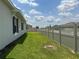 Side view of the backyard featuring a white fence at 15161 Lake Bessie Loop, Winter Garden, FL 34787