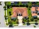 Expansive aerial view of a stunning home with lush landscaping and a brick driveway at 15698 Panther Lake Dr, Winter Garden, FL 34787