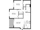 Floor plan displaying layout of bedrooms, bathrooms, living room, and kitchen at 1979 Summer Club Dr # 115, Oviedo, FL 32765