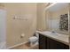 A simple bathroom with a toilet, sink and shower/tub with tile flooring at 2330 Little Gem Loop, Sanford, FL 32773