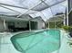 Backyard screened-in pool with a clear view and lots of room for patio furniture at 2376 Flamingo Lakes Dr, Kissimmee, FL 34743