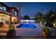 Beautiful backyard pool and patio area, surrounded by lush landscaping and a covered seating area at 383 Remington Dr, Oviedo, FL 32765