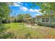 Large backyard is surrounded by mature trees, providing a private outdoor space at 633 E Church Ave, Longwood, FL 32750