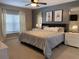 Comfortable bedroom featuring neutral tones, soft lighting, and ample closet space for relaxation at 1428 Casterton Cir, Davenport, FL 33897