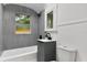 Modern bathroom with tiled shower, stylish vanity, and new fixtures at 205 W Princeton St, Orlando, FL 32804