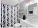 Bathroom with a modern shower and white subway tile at 2511 Brookstone Dr, Kissimmee, FL 34744