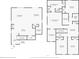 Floor plans showing both the first and second story layouts of a home, illustrating the room sizes and overall design at 2834 Common Crane Ct, St Cloud, FL 34773