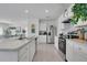 Open-concept kitchen with white cabinets, stainless steel appliances and views into the dining area at 2834 Common Crane Ct, St Cloud, FL 34773