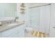 Bathroom featuring granite countertops and a tub and shower at 3479 Courtland Blvd, Deltona, FL 32738