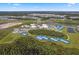 Community aerial view showcasing tennis courts, clubhouse, and recreational facilities at 867 Bama Breeze Dr, Daytona Beach, FL 32124