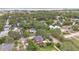 Charming neighborhood aerial view featuring mature trees, well-maintained homes, and a glimpse of the water at 900 S Palmetto Ave, Sanford, FL 32771