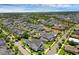 Community aerial view showcasing diverse homes with well-kept lawns and sidewalks, nestled among trees for a serene neighborhood setting at 1071 Kershaw Dr, Winter Garden, FL 34787
