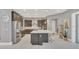 Spacious open kitchen featuring a large island, stainless steel appliances, and modern cabinetry at 13125 Alderley Dr, Orlando, FL 32832