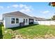 Backyard view of the home with a well-maintained lawn and partial privacy fence at 14925 Lebeau Loop, Winter Garden, FL 34787