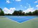 Well-maintained tennis courts with vibrant blue surface, ready for a competitive and enjoyable match at 1791 Spruce Ave, Winter Park, FL 32789