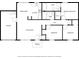 Detailed floor plan showing layout of rooms, including living room, bedrooms, kitchen, and bathrooms at 2041 Swanson Dr, Deltona, FL 32738