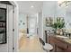 Well-lit bathroom featuring dual sinks, soaking tub, and separate shower at 2223 Amherst Ave, Orlando, FL 32804