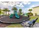 Community playground featuring slides and play equipment, providing a fun and safe area for children at 3036 Parrot Head Pl, Kissimmee, FL 34747
