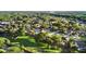 Beautiful aerial view of a residential neighborhood with mature trees and well-maintained lawns at 3499 Woodley Park Pl, Oviedo, FL 32765