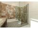 Bathroom featuring glass enclosed shower, tub, and tile floors at 4035 Palo Alto Ct, Orlando, FL 32817