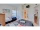 Bedroom with twin beds, closet and television at 446 Summer Place Loop, Clermont, FL 34714