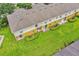Another clear aerial view of a townhouse complex with landscaped greenery at 707 N Marotta Loop, Ocoee, FL 34761