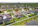 Aerial view of home in a Gathering neighborhood, highlighting its screened-in pool and proximity to community amenities at 724 Duff Dr, Winter Garden, FL 34787