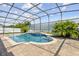 Relaxing backyard pool with spa and surrounding patio within a screened enclosure, for comfortable outdoor living at 724 Duff Dr, Winter Garden, FL 34787