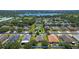 An aerial view showcases the homes location within the community with a convenient map pin at 10138 Lenox St, Clermont, FL 34711