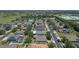 An aerial view of the neighborhood, showcasing mature trees, well-kept lawns, and inviting swimming pools at 10138 Lenox St, Clermont, FL 34711