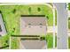 Overhead aerial view of a home in a suburban neighborhood showing the roof and surrounding greenery at 11284 Amber Ridge Dr, Zellwood, FL 32798