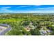 Stunning aerial of home with locator pin surrounded by lush greenery, city skyline, and a serene lake at 1408 Watts Ave, Orlando, FL 32809