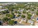 Aerial view of a quiet neighborhood with mature trees and well-maintained lawns at 1415 Hensley Dr, Deland, FL 32724