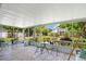 Enclosed patio offering a tranquil outdoor seating area with views of the backyard landscape at 2095 Curry Ln, Orlando, FL 32812