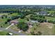 Wide aerial perspective showcases a sprawling property, complemented by lush greenery and private pool at 2500 Derby Dr, Kissimmee, FL 34744