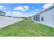 Grassy backyard with white privacy fence, perfect for outdoor enjoyment at 560 Viceroy Ct, Kissimmee, FL 34758