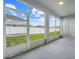 Screened lanai with a view of the fenced backyard at 560 Viceroy Ct, Kissimmee, FL 34758
