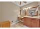 Bathroom with vanity, granite countertop, and vanity space at 828 Timber Court Ct, Apopka, FL 32712