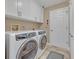 Laundry room with washer and dryer and white cabinets at 828 Timber Court Ct, Apopka, FL 32712