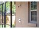 Exterior shower near the pool area, providing a convenient rinse after a refreshing swim at 828 Timber Court Ct, Apopka, FL 32712
