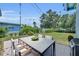 Inviting outdoor patio with dining table, string lights, and well-maintained backyard, perfect for entertaining guests at 1120 Courtland St, Orlando, FL 32804