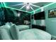 Themed bedroom with a galaxy mural, custom ceiling lighting and twin beds at 117 Rosso Dr, Davenport, FL 33837