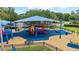 Community playground including slides, jungle gym, swings, and benches at 12952 Downstream Cir, Orlando, FL 32828