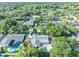 Aerial view of a neighborhood showcasing lush greenery, mature trees, private pools and well-maintained homes at 2450 Mcintosh Way, Maitland, FL 32751